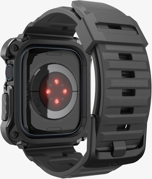 Изображение товара Ремешок для умных часов Spigen С чехлом Tough Armor Pro для Apple Watch 7/8/9 45мм / ACS05237 (Metal Black)
