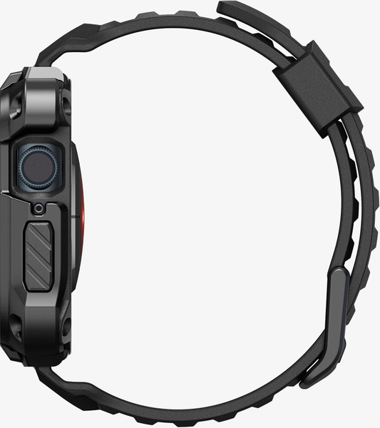Изображение товара Ремешок для умных часов Spigen С чехлом Tough Armor Pro для Apple Watch 7/8/9 45мм / ACS05237 (Metal Black)