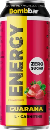 Изображение товара Энергетический напиток Bombbar С Гуараной и L-Карнитином (клубника/земляника, 12x450мл)