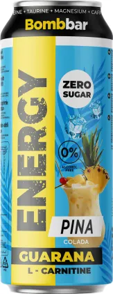 Изображение товара Энергетический напиток Bombbar С Гуараной и L-Карнитином (пина колада , 12x450мл)