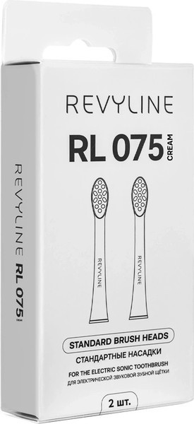 Изображение товара Набор насадок для зубной щетки Revyline RL 075 / 8827 (2шт, кремовый)