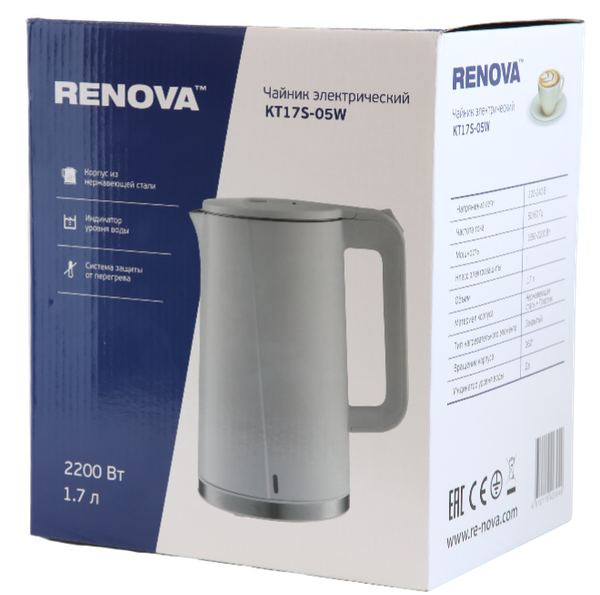 Изображение товара Электрочайник Renova KT17S-05W