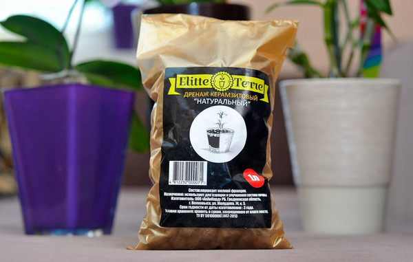 Изображение товара Дренаж для растений Elitte Terre Керамзитовый 10-20мм (1л)