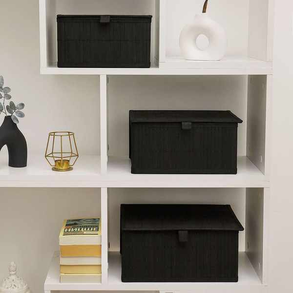 Изображение товара Корзина Natural House Бамбук 290x230x140 / Shan-22M (черный)