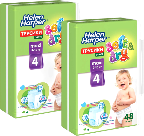 Изображение товара Подгузники-трусики детские Helen Harper Soft&Dry Maxi (2x72шт)