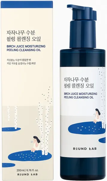 Изображение товара Гидрофильное масло Round Lab Birch Juice Moisturizing Peeling Cleansing Oil (200мл)