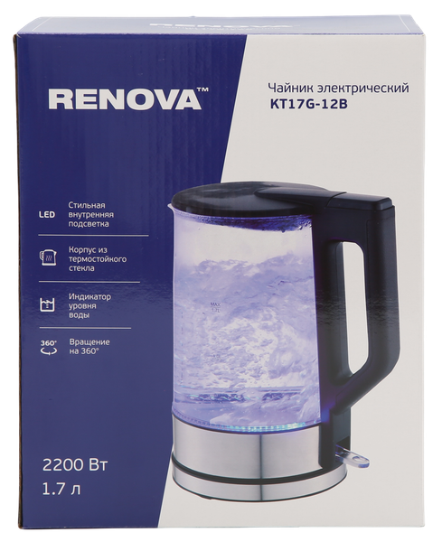 Изображение товара Электрочайник Renova KT17G-12B