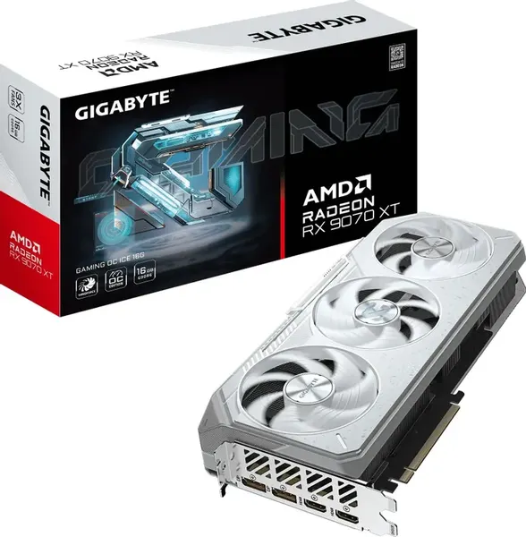 Изображение товара Видеокарта Gigabyte Radeon RX 9070XT 16Gb GDDR6 (GV-R907XGAMINGOCICE-16GD)
