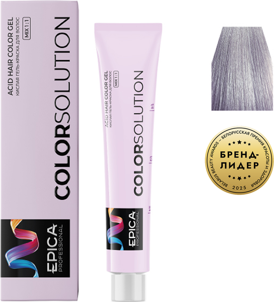 Гель-краска для волос Epica Professional Colorsolution 9.21 (100мл, блондин перламутрово-пепельный) — фото 3