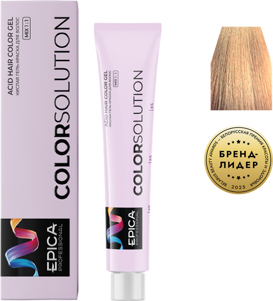Гель-краска для волос Epica Professional Colorsolution 9.42 (100мл, блондин медно-фиолетовый) — фото 3
