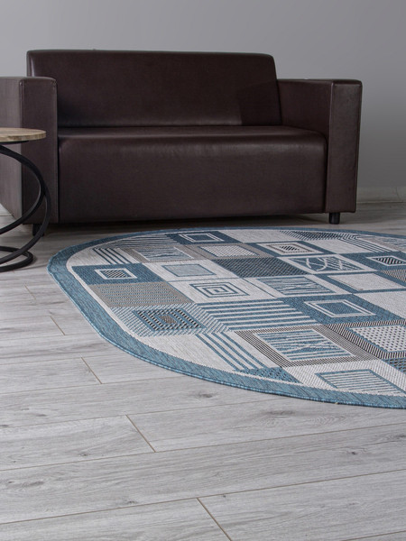 Изображение товара Циновка Merinos Kair S138-OVAL-BLUE (1.4x2)