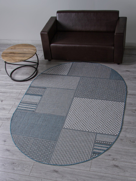 Изображение товара Циновка Merinos Kair S139-OVAL-BLUE (1.4x2)