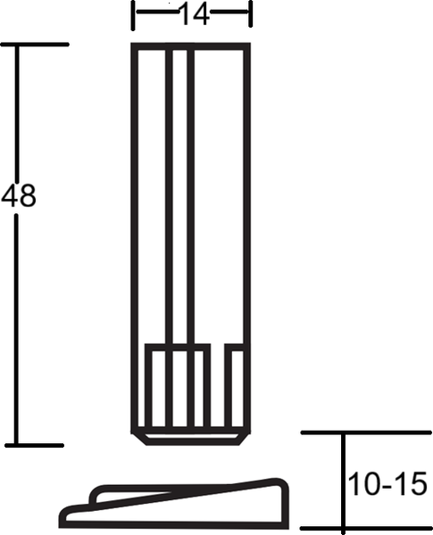 Изображение товара Ограничитель дверной Vantage Магнитный DS14 SC (матовый хром)