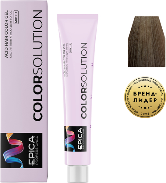 Гель-краска для волос Epica Professional Colorsolution 7N (100мл, русый натуральный) — фото 3