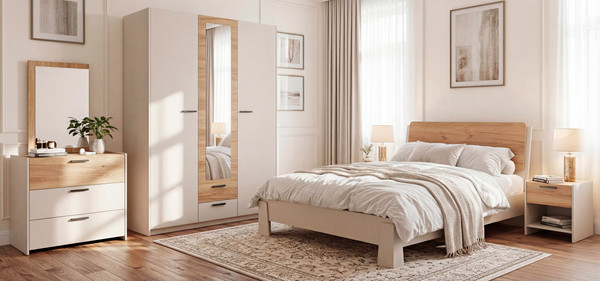 Изображение товара Прикроватная тумба Кастанье Агата (кашемир/дуб крафт)