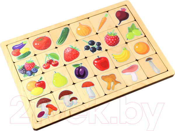 Изображение товара Развивающая игра Десятое королевство Овощи-Фрукты-Ягоды-Грибы / 00740