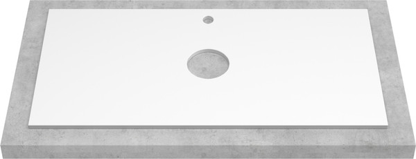 Изображение товара Столешница для тумбы в ванную Oliveeka 2 выреза / T595C2 (белый)