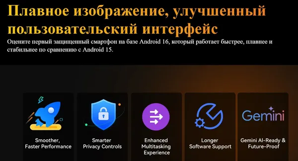 Изображение товара Смартфон Cubot King Kong ACE 5 (черный)