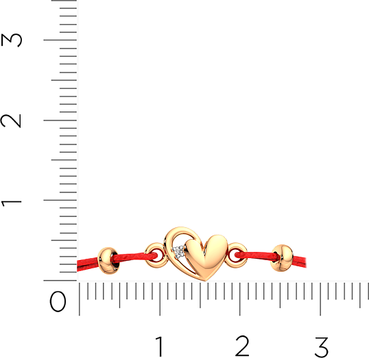 Изображение товара Браслет из розового золота ZORKA 6D0017.9K.R.02.ZZ (18см, с бриллиантом)