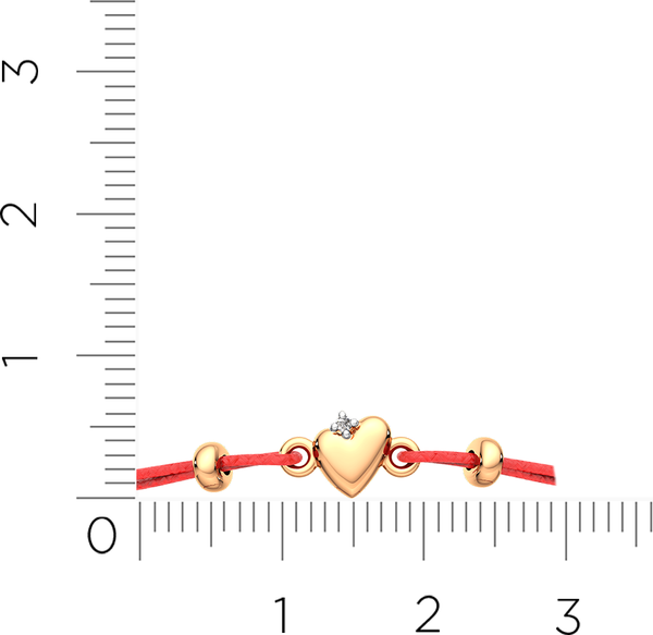 Изображение товара Браслет из розового золота ZORKA 6D0021.9K.R.02 (18см, с бриллиантом)