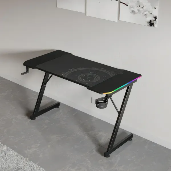 Изображение товара Геймерский стол Zone 51 Trine 120 RGB / Z51-T2R-BK (черный)