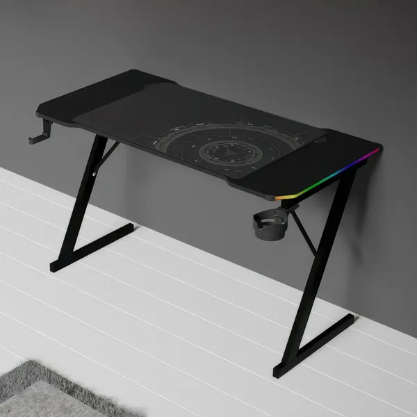 Изображение товара Геймерский стол Zone 51 Trine 120 RGB / Z51-T2R-BK (черный)