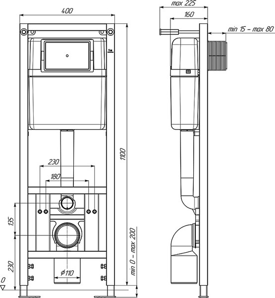 Изображение товара Инсталляция для унитаза Ани Пласт WCP4130
