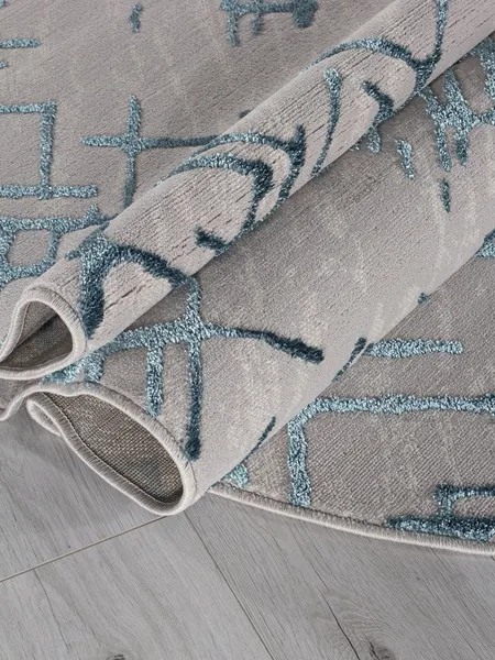 Изображение товара Ковер Merinos Liman F164-OVAL-GRAY-D.BLUE (2x2.9)