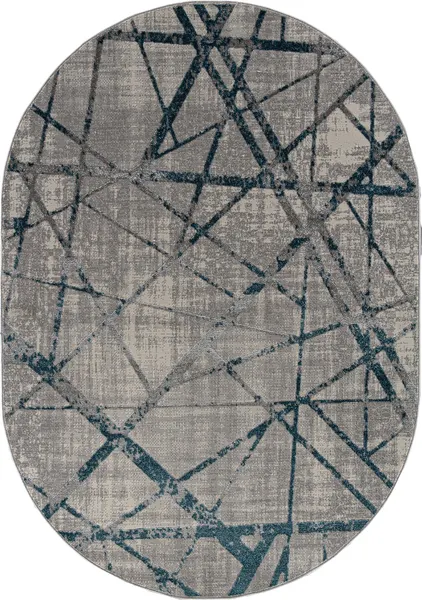 Изображение товара Ковер Merinos Liman F478-OVAL-GRAY-BLUE (2.8x3.8)