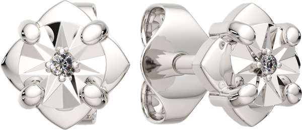 Изображение товара Серьги из серебра ZORKA 03D0135 (с бриллиантами)