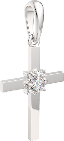 Изображение товара Крестик из серебра ZORKA 0440234.REL (с фианитами)