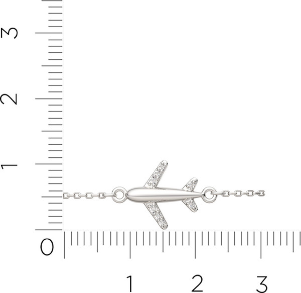 Изображение товара Браслет из серебра ZORKA 06401450.ZZ (17см, с фианитами)