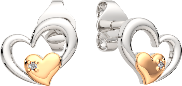 Изображение товара Серьги из серебра ZORKA 03D0159.G14K (с золотой вставкой и бриллиантами)