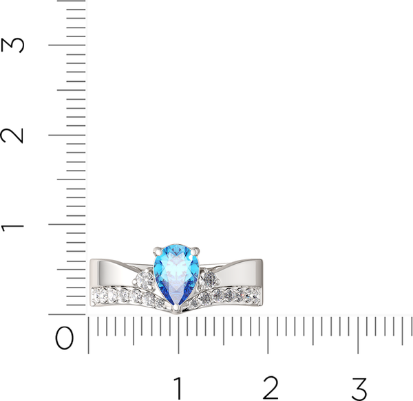 Изображение товара Кольцо из серебра ZORKA 02S4028.ZZ (р.19, с топазом и фианитами)