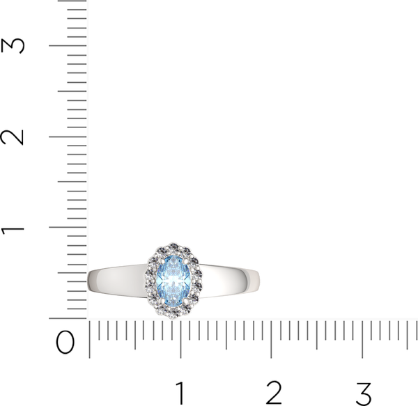 Изображение товара Кольцо из серебра ZORKA 02S4055.ZZ (р.17, с топазом и фианитами)