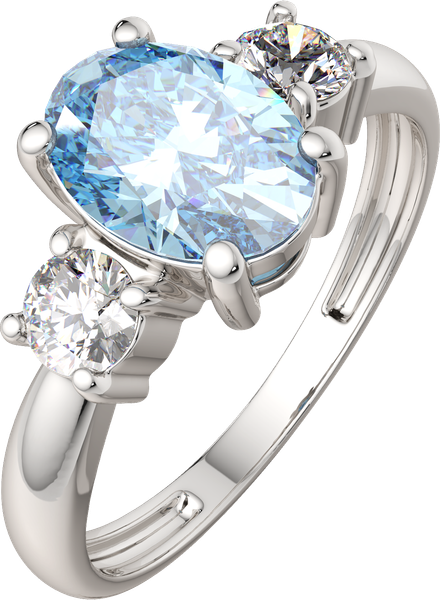 Изображение товара Кольцо из серебра ZORKA 02S4062.ZZ (р.17.5, с топазом и фианитами)