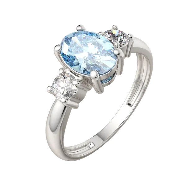 Изображение товара Кольцо из серебра ZORKA 02S4062.ZZ (р.17.5, с топазом и фианитами)