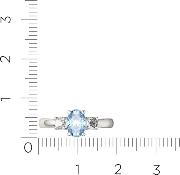 Изображение товара Кольцо из серебра ZORKA 02S4062.ZZ (р.17.5, с топазом и фианитами)