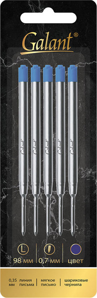 Изображение товара Набор шариковых стержней Galant 170388 (5шт, синий)