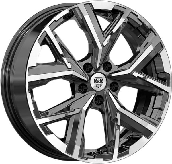 Литой диск K&K Айона 18x6.5" 5x108мм DIA 60.1мм ET 33мм Алмаз черный — фото 3