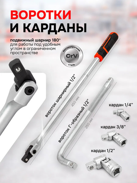 Изображение товара Универсальный набор инструментов Everforce EF-4142-5 (64296)