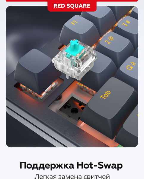 Изображение товара Клавиатура Red Square Alumix TKL Dark Matter g3ms Sapphire RSQ-20047 (черный)