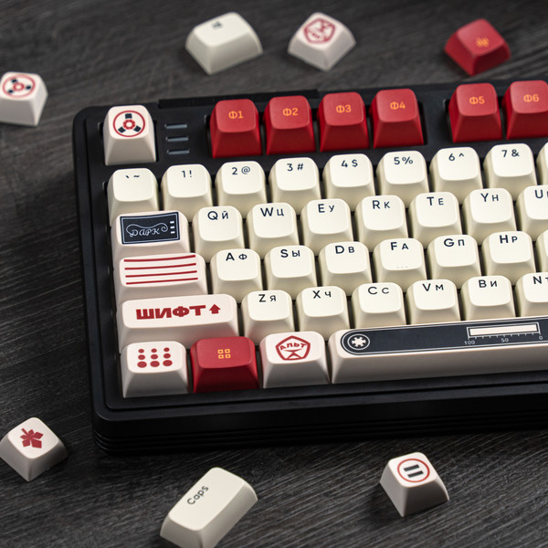 Изображение товара Клавиатура Дарк Проджект KD83A g3ms Onyx V2 / DP-KD-83A-110100-GOX (красный/белый)