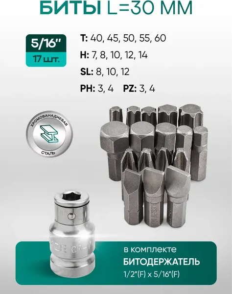 Изображение товара Универсальный набор инструментов RockForce RF Light-41422-5 (64117)