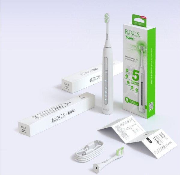 Изображение товара Звуковая зубная щетка R.O.C.S. Sonic (белый)