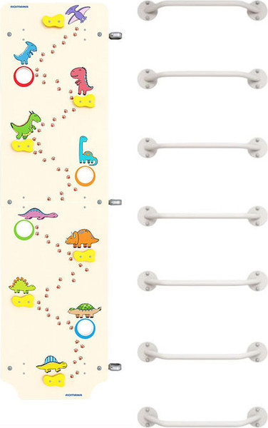 Изображение товара Шведская стенка Romana 11.08.01 (7шт, белый) со скалодромом Dop21 6.08.01