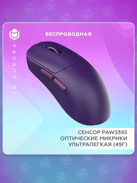 Изображение товара Мышь IO by Red Square Aurora / io155 (фиолетовый)