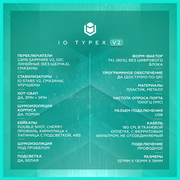 Изображение товара Клавиатура IO by Red Square Typex v2 Rose Gold g3ms Sapphire / io217