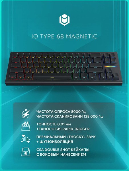 Изображение товара Клавиатура IO by Red Square Type 68 Magnetic / io262 (черный)