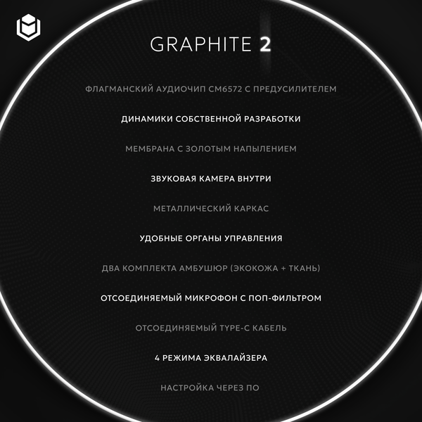 Изображение товара Наушники-гарнитура IO by Red Square Graphite 2 / io352 (черный)